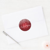 Zoet Zestien Nacht Dazzle Rood Ronde Sticker (Envelop)
