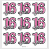 Zoet Zestien Stickers (Vel)