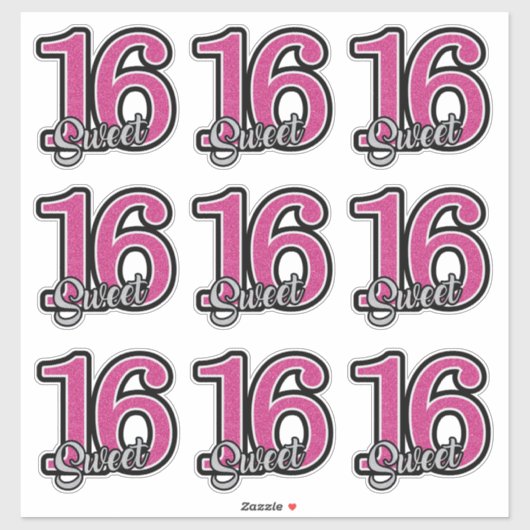 Zoet Zestien Stickers (Vel)