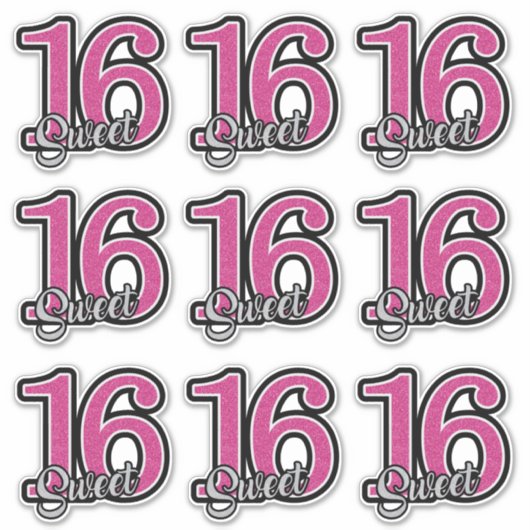 Zoet Zestien Stickers (Voorkant)