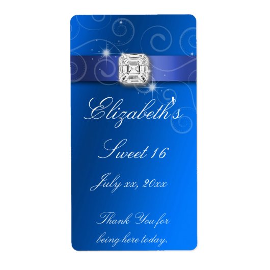 Zoet Zestien Water Fles Label (Voorkant)