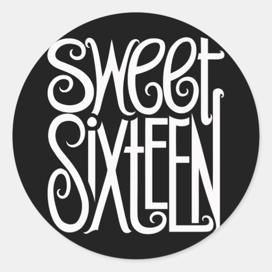 Zoet Zestien witte Sticker (Voorkant)