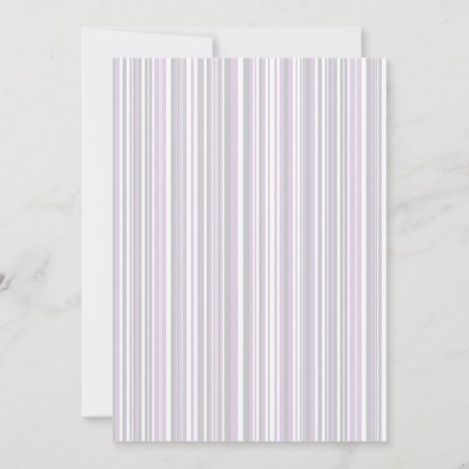 Zoet Zestien | Zachte Paarse en grijze strepen Kaart (Achterkant)