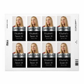 Zoet Zestien Zwart en Zilver Water Labels (Full Sheet)