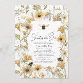 Zoet zo goed als bee Chamomile Baby shower per pos Kaart (Voorkant / Achterkant)