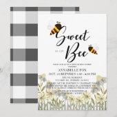 Zoet zo goed als bee Drive-by Baby shower Kaart (Voorkant / Achterkant)