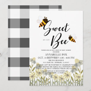 Zoet zo goed als bee Drive-by Baby shower Kaart