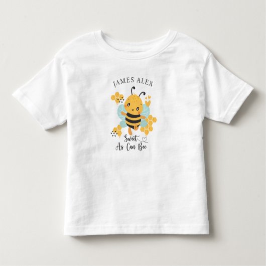 Zoet zo goed als de naam van de bijenjongen kinder shirts (Voorkant)