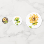 Zoet Zonnebloem Baby shower Confetti (Voorkanten)