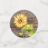 Zoet Zonnebloem Baby shower Confetti (Kleine voorkant)