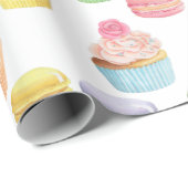 Zoetbakken, cupcakes en macaroons cadeaupapier (Rol Hoek)