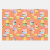Zoetbakken, cupcakes en macaroons inpakpapier vel (Voorkant 2)