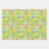 Zoetbakken, cupcakes en macaroons inpakpapier vel (Voorkant)