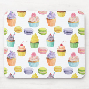 Zoetbakken, cupcakes en macaroons muismat