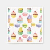 Zoetbakken, cupcakes en macaroons servet (Voorkant)