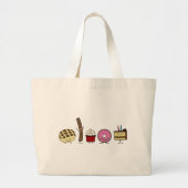 Zoetbrood pan dulce churro donut cake cupcake grote tote bag (Voorkant)