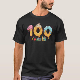 Zoete 100 dagen school ijs viering  t-shirt