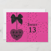 Zoete 13 Birthday Party-uitnodigingen Kaart (Voorkant)