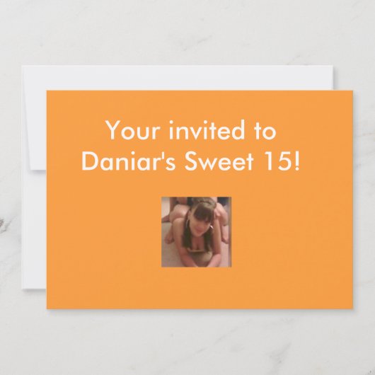 Zoete 15-16 uitnodigingen (Voorkant)