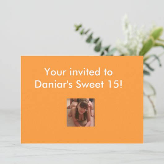 Zoete 15-16 uitnodigingen (Staand voorkant)