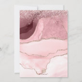 Zoete 15 Roze Diamant Glitters Waterverf Agaat Kaart (Achterkant)
