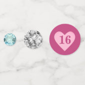 Zoete 15e 16e verjaardag edelstenen confetti (Voorkanten)