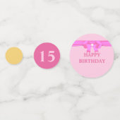 Zoete 15e, 16e verjaardag op Roos Gold Confetti (Voorkanten)