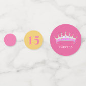 Zoete 15e, 16e verjaardag op Roos Gold Confetti (Achterkanten)