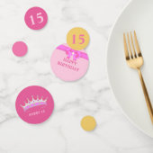 Zoete 15e, 16e verjaardag op Roos Gold Confetti (Groep)