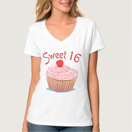 Zoete 16 16e verjaardag Cupcake T-shirt