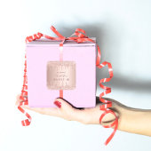 Zoete 16 16e verjaardag roos goud glitter monogram vierkante sticker