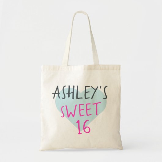 Zoete 16 16e verjaardag tote bag (Voorkant)