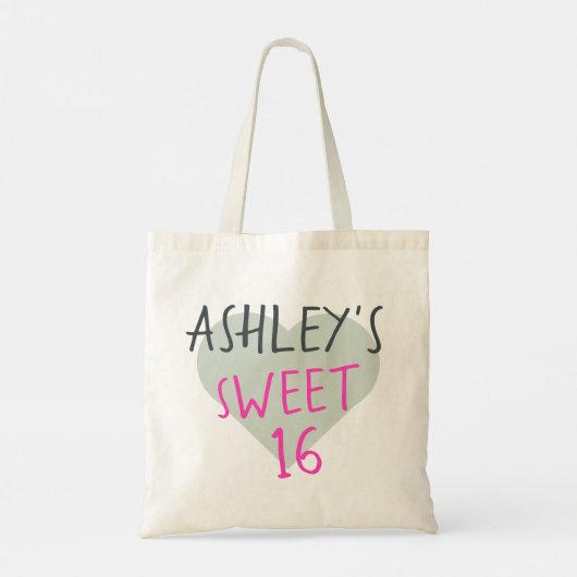 Zoete 16 16e verjaardag tote bag (Achterkant)