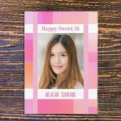 Zoete 16 aangepaste foto  kaart