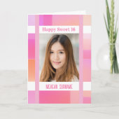 Zoete 16 aangepaste foto  kaart (Voorkant)