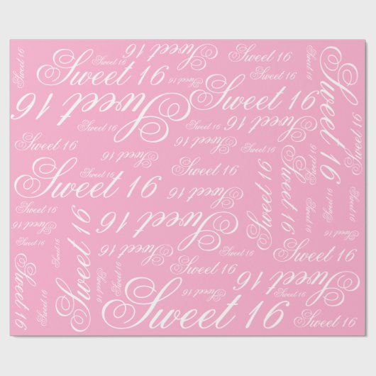 Zoete 16 Aangepaste kleur Cadeaupapier (Vlak)