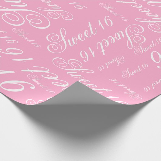 Zoete 16 Aangepaste kleur Cadeaupapier (Hoek)