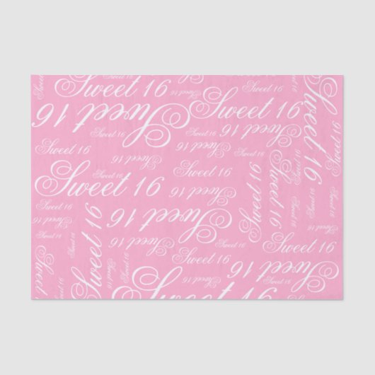 Zoete 16 Aangepaste kleur Tissuepapier (Voorkant)