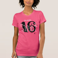 Zoete 16 Aangepaste naam Birthday Gift Grunge Text