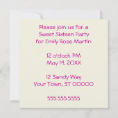 zoete 16 abstracte bloemkoorden kaart (Achterkant)