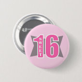 Zoete 16 (Art Deco) Ronde Button 5,7 Cm (Voorkant /achterkant)