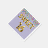 Zoete 16 ballonnen en Confetti Napkins Servet (Hoek)