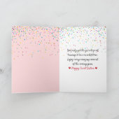 Zoete 16 ballonnen en Confetti op Blush Kaart (Binnen)