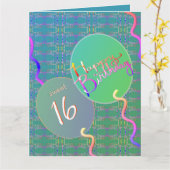 Zoete 16 ballonnen gevouwen wenskaart kaart (Gele Bloem)