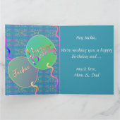 Zoete 16 Ballonnen Vouwbare Wenskaart Kaart (Binnen)