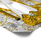 Zoete 16 Banner Poster Goud Zilver (Hoek)