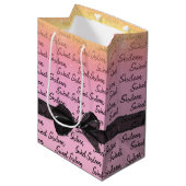 Zoete 16 Birthday Bow met Glitter Medium Cadeauzakje (Voorkant Gekanteld)