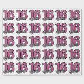 Zoete 16 Birthday Cadeaupapier (Vlak)