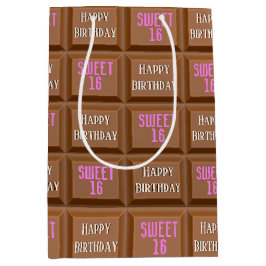 Zoete 16 Birthday Chocolate Snoep Bar Medium Cadeauzakje