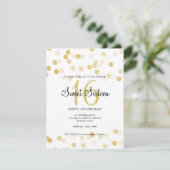 Zoete 16 Birthday Faux Gold Foil Glitter Lights Kaart (Staand voorkant)